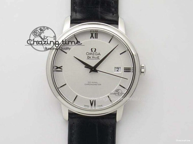 0801 De Ville Prestige Real Power Reserve SS TW 1:1 Best Edition White Dial SS Markers On Leather Strap A Breathable 8095